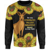 Australia Kangaroo Aboriginal Custom Sweatshirt - Aboriginal Sunflowers With Kangaroo Be The Strongest Dot Painting Art Sweatshirt