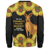 Australia Kangaroo Aboriginal Custom Sweatshirt - Aboriginal Sunflowers With Kangaroo Be The Strongest Dot Painting Art Sweatshirt