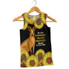 Australia Kangaroo Aboriginal Custom Men Singlet - Aboriginal Sunflowers With Kangaroo Be The Strongest Dot Painting Art Men Singlet