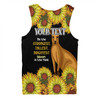 Australia Kangaroo Aboriginal Custom Men Singlet - Aboriginal Sunflowers With Kangaroo Be The Strongest Dot Painting Art Men Singlet