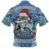 Cronulla-Sutherland Sharks Christmas Custom Polo Shirt - Christmas Knit Patterns Vintage Jersey Ugly Polo Shirt