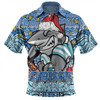 Cronulla-Sutherland Sharks Christmas Custom Polo Shirt - Christmas Knit Patterns Vintage Jersey Ugly Polo Shirt