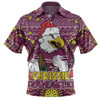 Manly Warringah Sea Eagles Christmas Custom Polo Shirt - Christmas Knit Patterns Vintage Jersey Ugly Polo Shirt