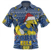 Parramatta Eels Christmas Custom Polo Shirt - Christmas Knit Patterns Vintage Jersey Ugly Polo Shirt