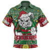 South Sydney Rabbitohs Custom Polo Shirt - Christmas Knit Patterns Vintage Jersey Ugly Polo Shirt