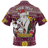 Brisbane Broncos Christmas Custom Polo Shirt - Christmas Knit Patterns Vintage Jersey Ugly Polo Shirt