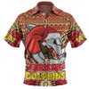 Redcliffe Dolphins Christmas Custom Polo Shirt - Christmas Knit Patterns Vintage Jersey Ugly Polo Shirt