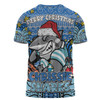 Cronulla-Sutherland Sharks Christmas Custom T-shirt - Christmas Knit Patterns Vintage Jersey Ugly T-shirt