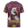 Manly Warringah Sea Eagles Christmas Custom T-shirt - Christmas Knit Patterns Vintage Jersey Ugly T-shirt