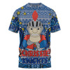 Newcastle Knights Christmas Custom T-shirt - Christmas Knit Patterns Vintage Jersey Ugly T-shirt