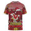 St. George Illawarra Dragons Christmas Custom T-shirt - Christmas Knit Patterns Vintage Jersey Ugly T-shirt