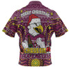 Manly Warringah Sea Eagles Christmas Custom Hawaiian Shirt - Christmas Knit Patterns Vintage Jersey Ugly Hawaiian Shirt