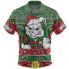 South Sydney Rabbitohs Custom Hawaiian Shirt - Christmas Knit Patterns Vintage Jersey Ugly Hawaiian Shirt