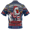 Sydney Roosters Christmas Custom Hawaiian Shirt - Christmas Knit Patterns Vintage Jersey Ugly Hawaiian Shirt