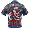 Sydney Roosters Christmas Custom Hawaiian Shirt - Christmas Knit Patterns Vintage Jersey Ugly Hawaiian Shirt