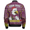 Manly Warringah Sea Eagles Christmas Custom Bomber Jacket - Christmas Knit Patterns Vintage Jersey Ugly Bomber Jacket