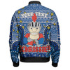 Newcastle Knights Christmas Custom Bomber Jacket - Christmas Knit Patterns Vintage Jersey Ugly Bomber Jacket