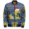 Parramatta Eels Christmas Custom Bomber Jacket - Christmas Knit Patterns Vintage Jersey Ugly Bomber Jacket