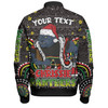 Penrith Panthers Christmas Custom Bomber Jacket - Christmas Knit Patterns Vintage Jersey Ugly Bomber Jacket