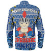 Newcastle Knights Christmas Custom Long Sleeve Shirt - Christmas Knit Patterns Vintage Jersey Ugly Long Sleeve Shirt