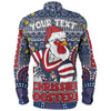 Sydney Roosters Christmas Custom Long Sleeve Shirt - Christmas Knit Patterns Vintage Jersey Ugly Long Sleeve Shirt