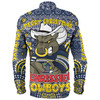 North Queensland Cowboys Christmas Custom Long Sleeve Shirt - Christmas Knit Patterns Vintage Jersey Ugly Long Sleeve Shirt