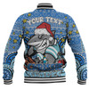 Cronulla-Sutherland Sharks Christmas Custom Baseball Jacket - Christmas Knit Patterns Vintage Jersey Ugly Baseball Jacket