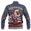 Sydney Roosters Christmas Custom Baseball Jacket - Christmas Knit Patterns Vintage Jersey Ugly Baseball Jacket