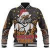 Wests Tigers Christmas Custom Baseball Jacket - Christmas Knit Patterns Vintage Jersey Ugly Baseball Jacket