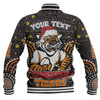 Wests Tigers Christmas Custom Baseball Jacket - Christmas Knit Patterns Vintage Jersey Ugly Baseball Jacket