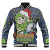 Canberra Raiders Christmas Custom Baseball Jacket - Christmas Knit Patterns Vintage Jersey Ugly Baseball Jacket