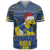 Parramatta Eels Christmas Custom Baseball Shirt - Christmas Knit Patterns Vintage Jersey Ugly Baseball Shirt