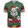 South Sydney Rabbitohs Custom Baseball Shirt - Christmas Knit Patterns Vintage Jersey Ugly Baseball Shirt