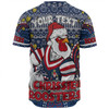 Sydney Roosters Christmas Custom Baseball Shirt - Christmas Knit Patterns Vintage Jersey Ugly Baseball Shirt