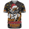 Wests Tigers Christmas Custom Baseball Shirt - Christmas Knit Patterns Vintage Jersey Ugly Baseball Shirt