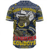 North Queensland Cowboys Christmas Custom Baseball Shirt - Christmas Knit Patterns Vintage Jersey Ugly Baseball Shirt