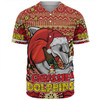 Redcliffe Dolphins Christmas Custom Baseball Shirt - Christmas Knit Patterns Vintage Jersey Ugly Baseball Shirt