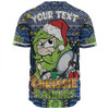 Canberra Raiders Christmas Custom Baseball Shirt - Christmas Knit Patterns Vintage Jersey Ugly Baseball Shirt