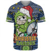 Canberra Raiders Christmas Custom Baseball Shirt - Christmas Knit Patterns Vintage Jersey Ugly Baseball Shirt