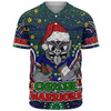 New Zealand Warriors Christmas Custom Baseball Shirt - Christmas Knit Patterns Vintage Jersey Ugly Baseball Shirt