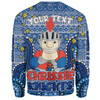 Newcastle Knights Christmas Custom Sweatshirt - Christmas Knit Patterns Vintage Jersey Ugly Sweatshirt