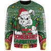 South Sydney Rabbitohs Custom Sweatshirt - Christmas Knit Patterns Vintage Jersey Ugly Sweatshirt