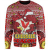 St. George Illawarra Dragons Christmas Custom Sweatshirt - Christmas Knit Patterns Vintage Jersey Ugly Sweatshirt