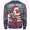 Sydney Roosters Christmas Custom Sweatshirt - Christmas Knit Patterns Vintage Jersey Ugly Sweatshirt