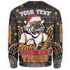 Wests Tigers Christmas Custom Sweatshirt - Christmas Knit Patterns Vintage Jersey Ugly Sweatshirt