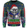 New Zealand Warriors Christmas Custom Sweatshirt - Christmas Knit Patterns Vintage Jersey Ugly Sweatshirt
