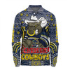 North Queensland Cowboys Christmas Custom Long Sleeve Polo Shirt - Christmas Knit Patterns Vintage Jersey Ugly Long Sleeve Polo Shirt