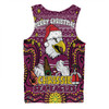 Manly Warringah Sea Eagles Christmas Custom Men Singlet - Christmas Knit Patterns Vintage Jersey Ugly Men Singlet