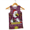 Manly Warringah Sea Eagles Christmas Custom Men Singlet - Christmas Knit Patterns Vintage Jersey Ugly Men Singlet