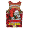 Redcliffe Dolphins Christmas Custom Men Singlet - Christmas Knit Patterns Vintage Jersey Ugly Men Singlet